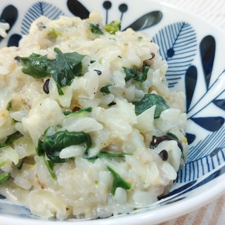 妊婦食に⭐ホタテとほうれん草のチーズリゾット